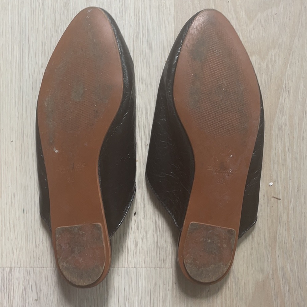 Leather flat slides - Picture 5 of 6